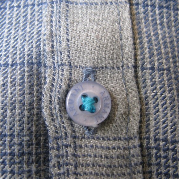 Armani Jeans button up shirt ptp 21" - Picture 5 of 10